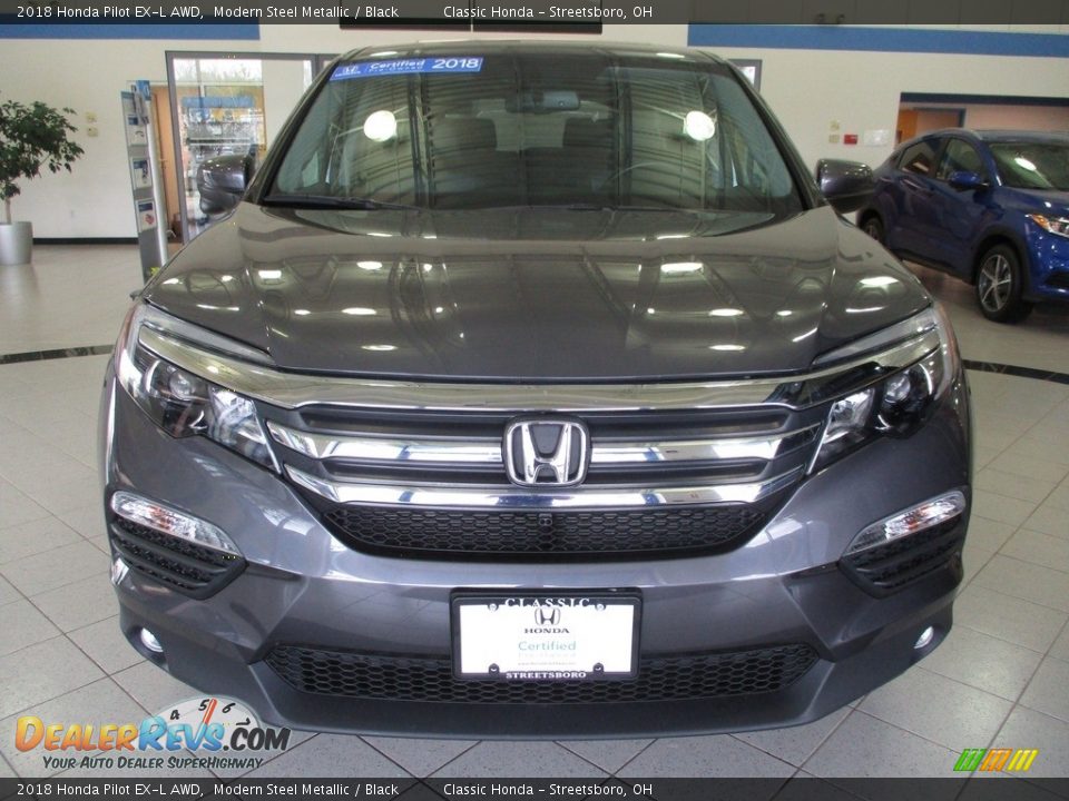 2018 Honda Pilot EX-L AWD Modern Steel Metallic / Black Photo #2