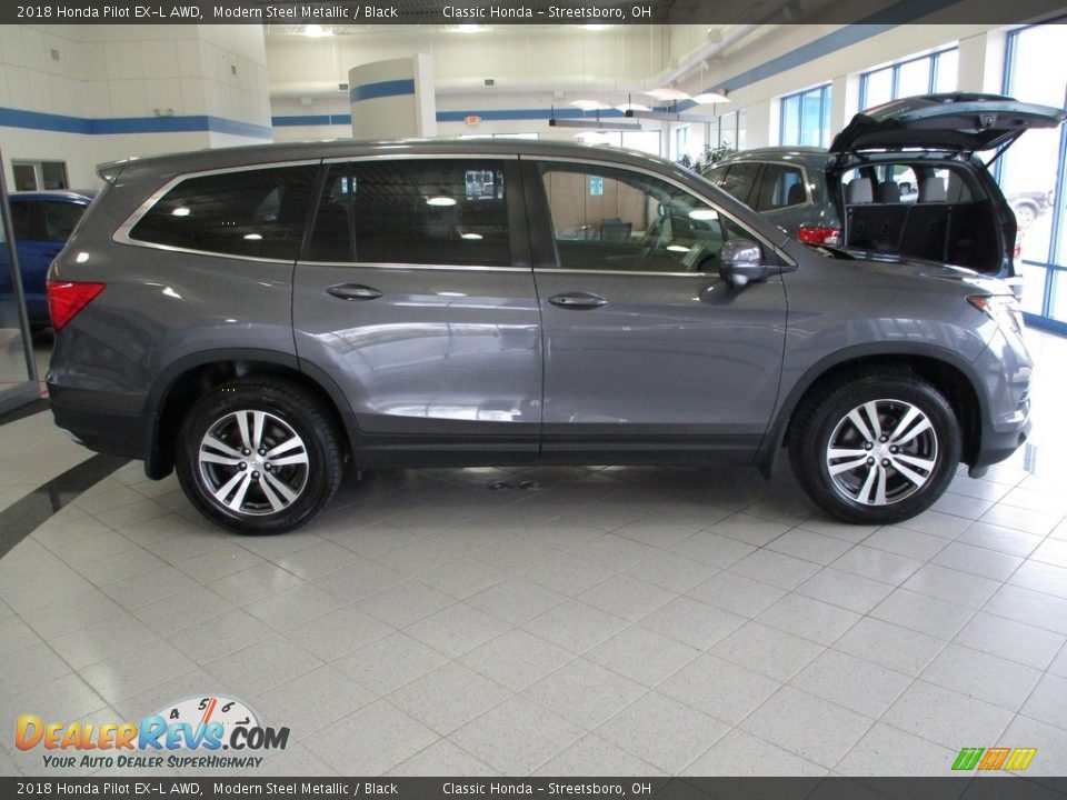 2018 Honda Pilot EX-L AWD Modern Steel Metallic / Black Photo #4