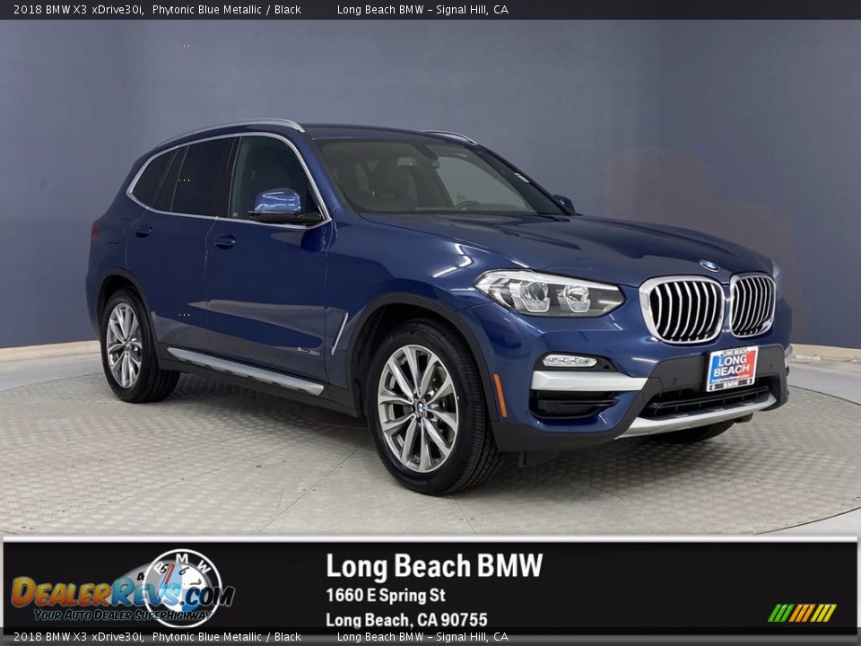 2018 BMW X3 xDrive30i Phytonic Blue Metallic / Black Photo #1