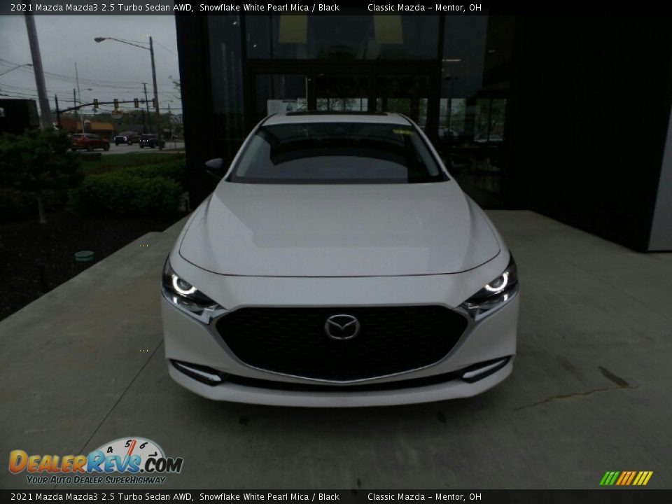 2021 Mazda Mazda3 2.5 Turbo Sedan AWD Snowflake White Pearl Mica / Black Photo #2