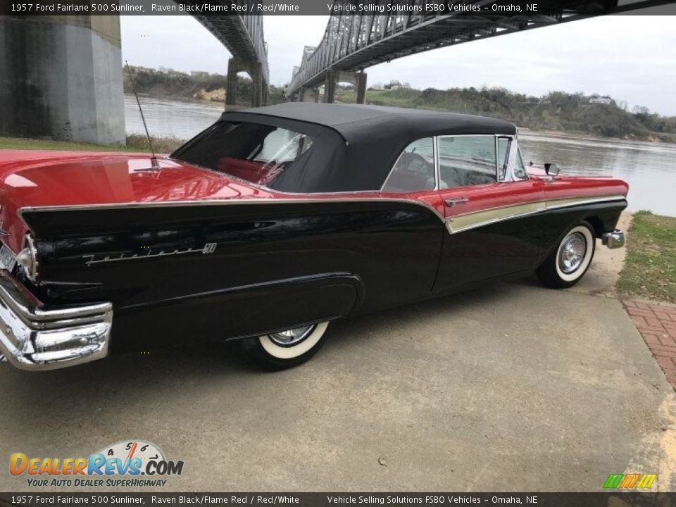 Raven Black/Flame Red 1957 Ford Fairlane 500 Sunliner Photo #7