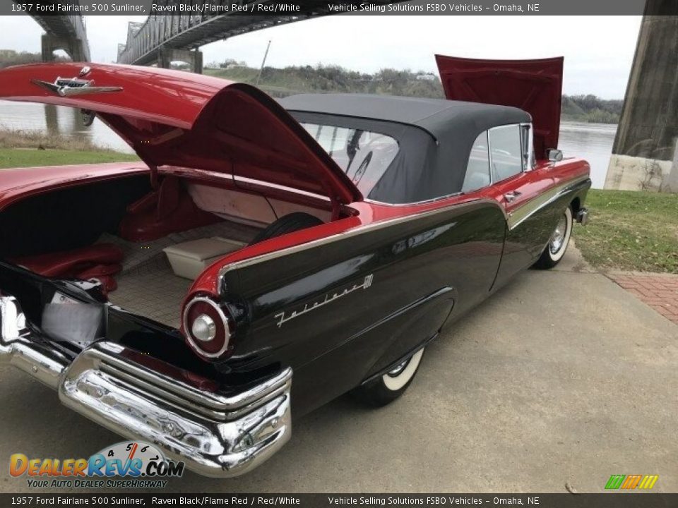 Raven Black/Flame Red 1957 Ford Fairlane 500 Sunliner Photo #11