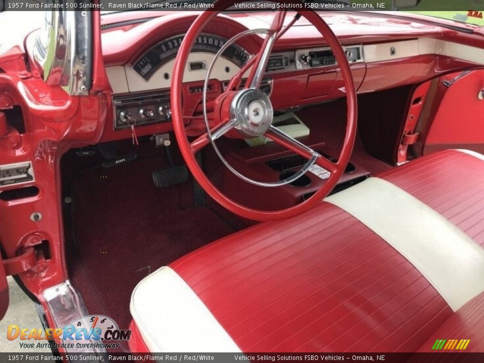 Red/White Interior - 1957 Ford Fairlane 500 Sunliner Photo #13