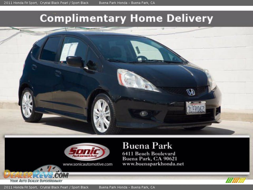 2011 Honda Fit Sport Crystal Black Pearl / Sport Black Photo #1