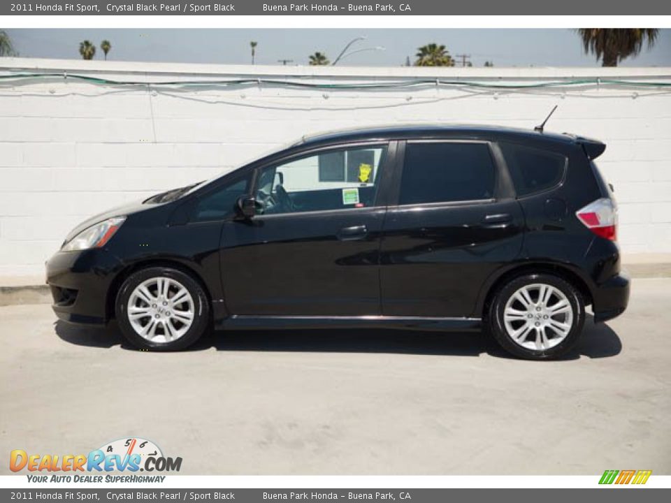 2011 Honda Fit Sport Crystal Black Pearl / Sport Black Photo #8