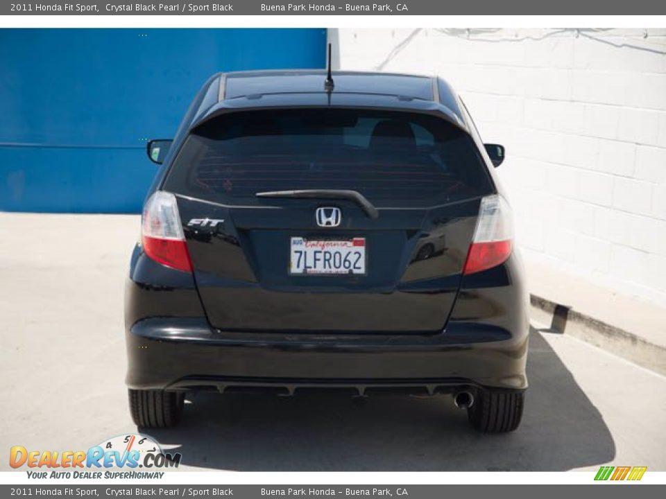 2011 Honda Fit Sport Crystal Black Pearl / Sport Black Photo #9