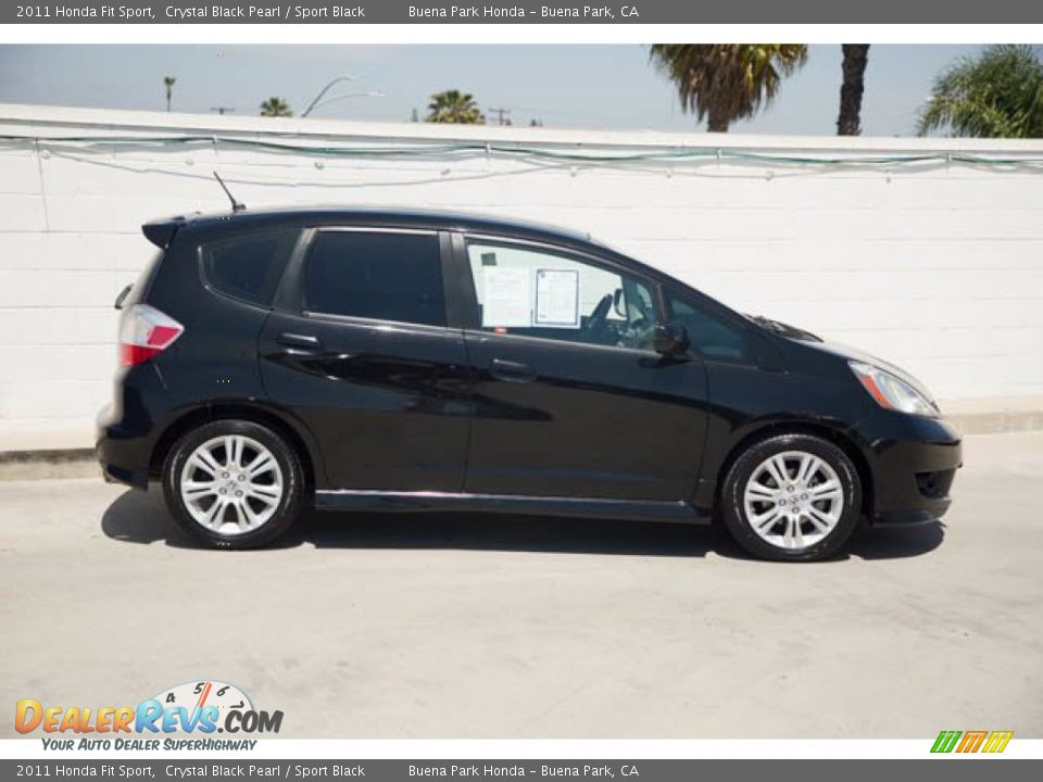 2011 Honda Fit Sport Crystal Black Pearl / Sport Black Photo #12