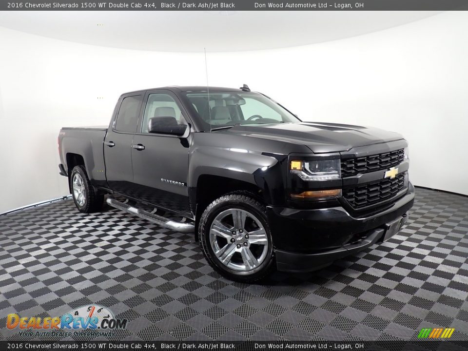 2016 Chevrolet Silverado 1500 WT Double Cab 4x4 Black / Dark Ash/Jet Black Photo #2