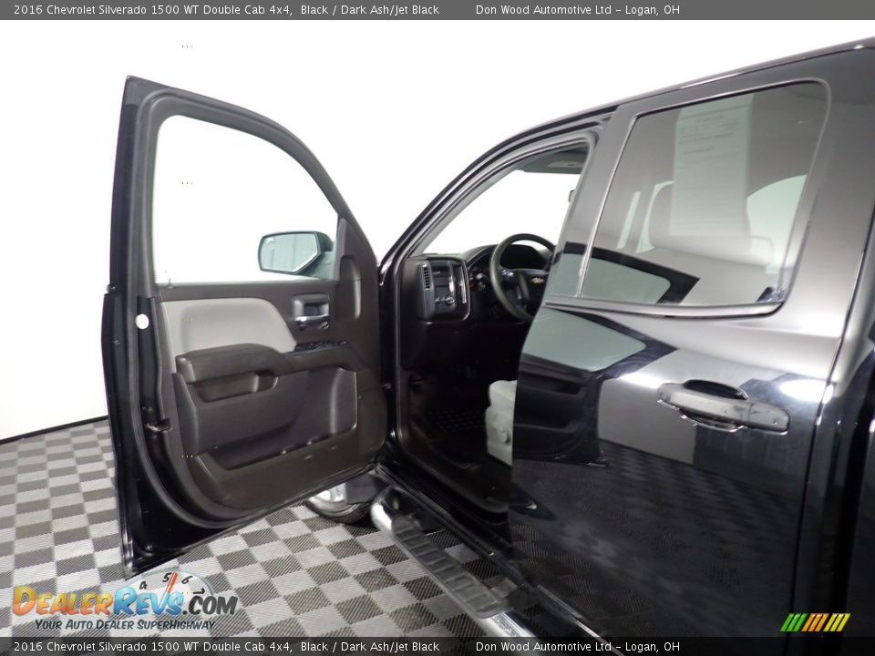 2016 Chevrolet Silverado 1500 WT Double Cab 4x4 Black / Dark Ash/Jet Black Photo #25