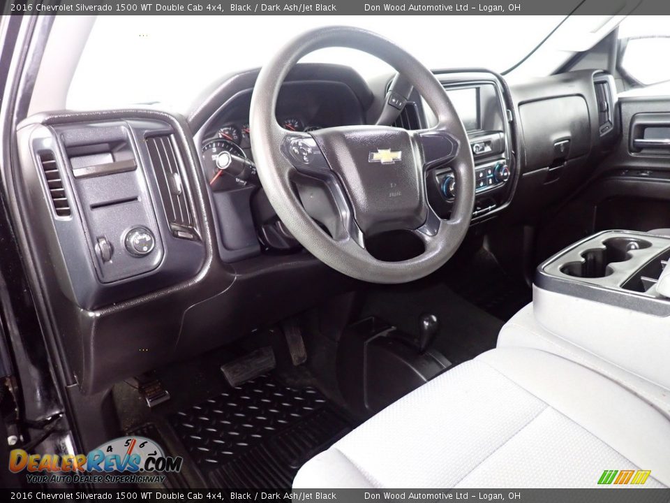 2016 Chevrolet Silverado 1500 WT Double Cab 4x4 Black / Dark Ash/Jet Black Photo #27