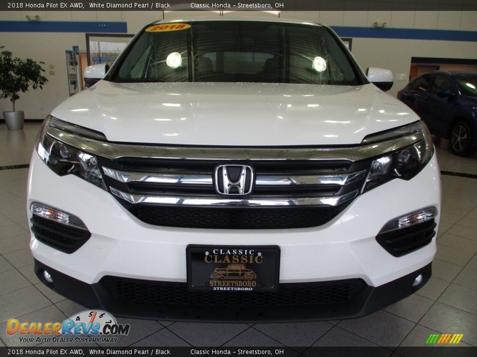 2018 Honda Pilot EX AWD White Diamond Pearl / Black Photo #2