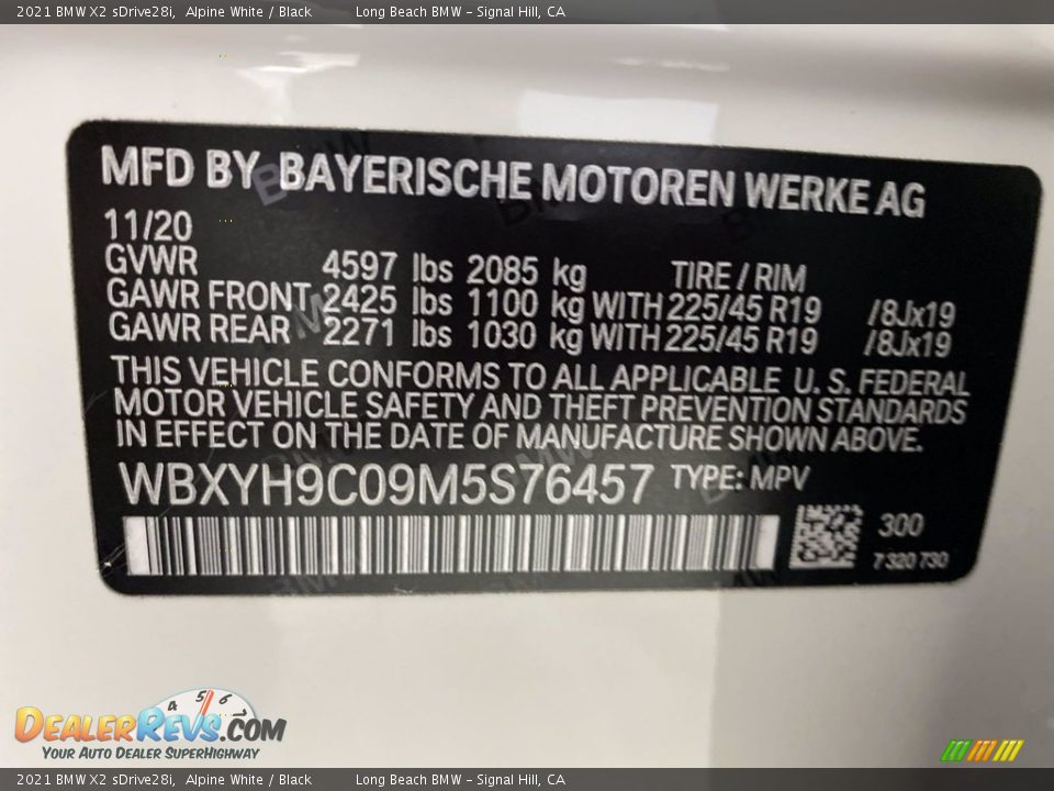 2021 BMW X2 sDrive28i Alpine White / Black Photo #26