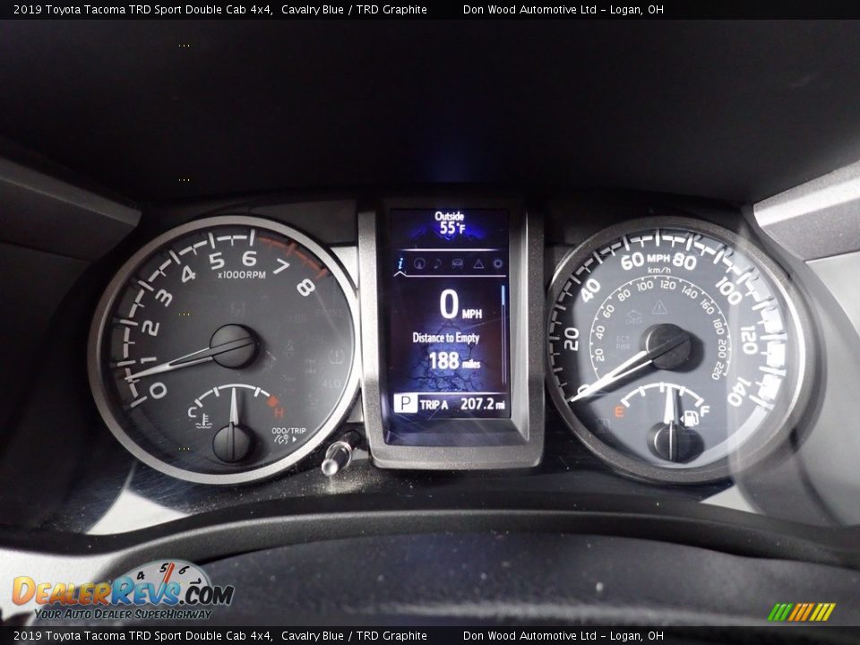 2019 Toyota Tacoma TRD Sport Double Cab 4x4 Cavalry Blue / TRD Graphite Photo #34