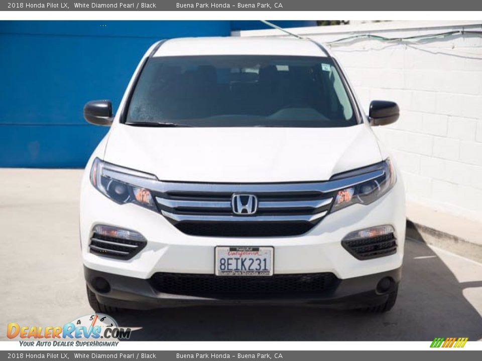 2018 Honda Pilot LX White Diamond Pearl / Black Photo #7