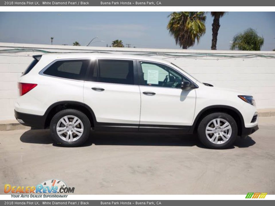 2018 Honda Pilot LX White Diamond Pearl / Black Photo #12