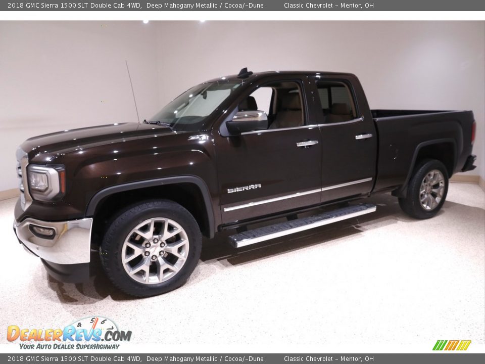 2018 GMC Sierra 1500 SLT Double Cab 4WD Deep Mahogany Metallic / Cocoa/­Dune Photo #3