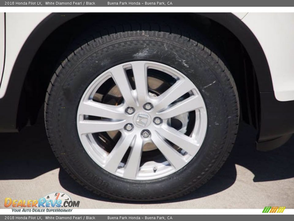 2018 Honda Pilot LX White Diamond Pearl / Black Photo #35