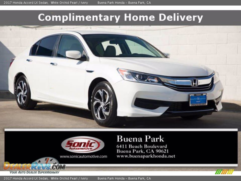 2017 Honda Accord LX Sedan White Orchid Pearl / Ivory Photo #1