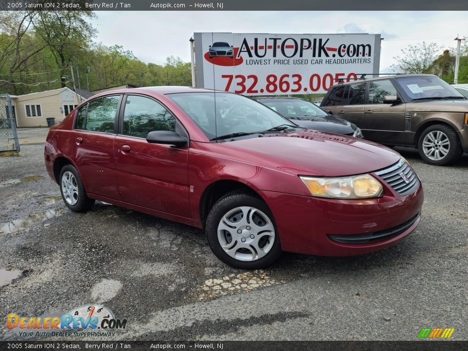 2005 Saturn ION 2 Sedan Berry Red / Tan Photo #1