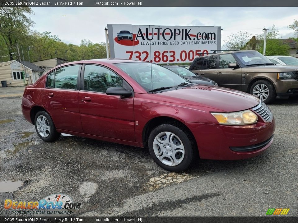 2005 Saturn ION 2 Sedan Berry Red / Tan Photo #2