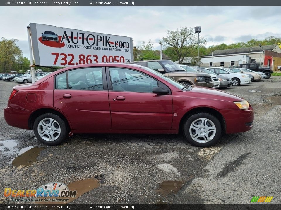 2005 Saturn ION 2 Sedan Berry Red / Tan Photo #3