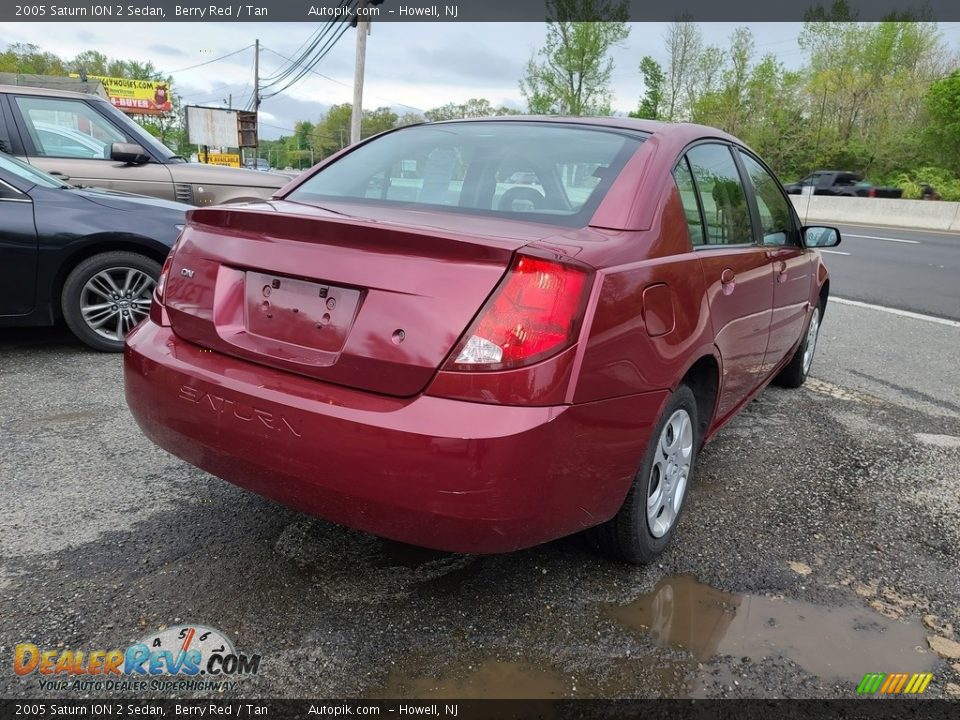 2005 Saturn ION 2 Sedan Berry Red / Tan Photo #5