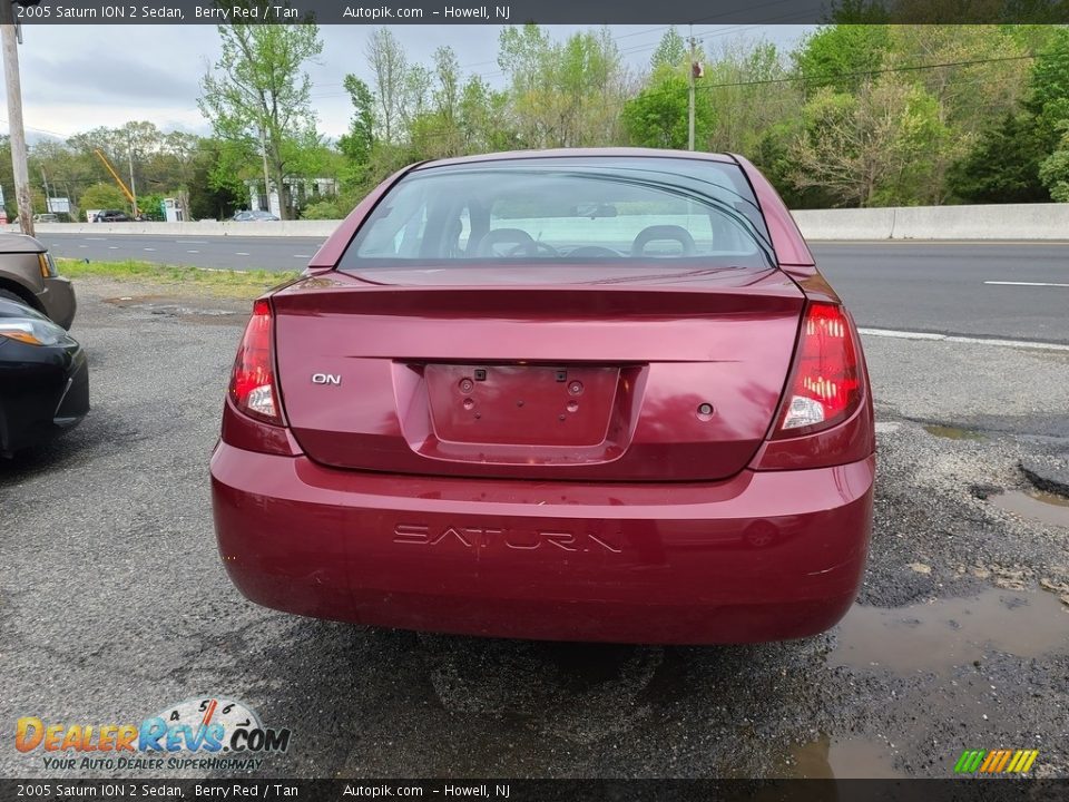 2005 Saturn ION 2 Sedan Berry Red / Tan Photo #6