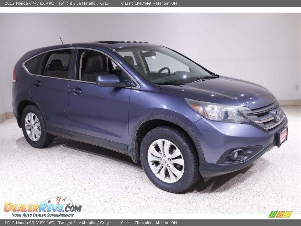 2012 Honda CR-V EX 4WD Twilight Blue Metallic / Gray Photo #1