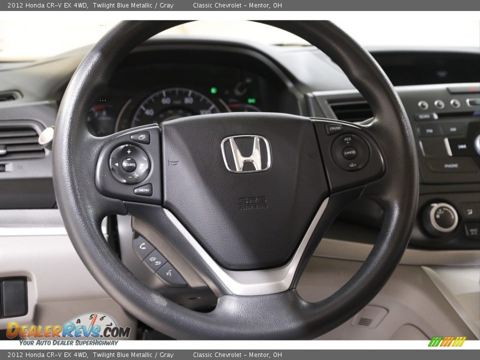 2012 Honda CR-V EX 4WD Twilight Blue Metallic / Gray Photo #8