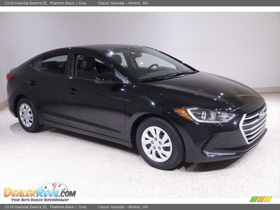 2018 Hyundai Elantra SE Phantom Black / Gray Photo #1