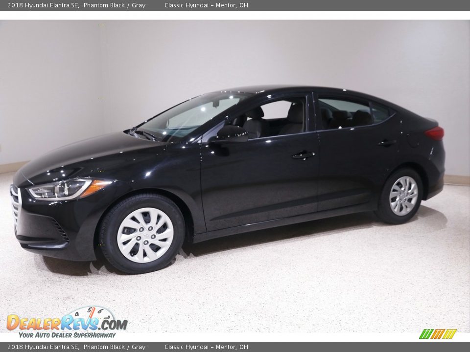 2018 Hyundai Elantra SE Phantom Black / Gray Photo #3