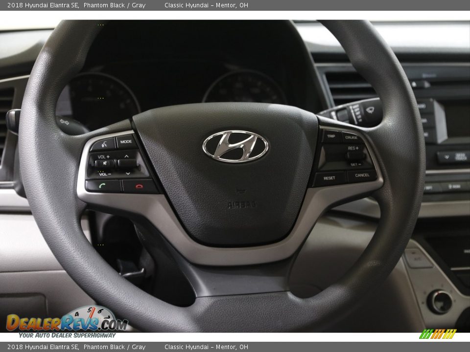 2018 Hyundai Elantra SE Phantom Black / Gray Photo #7