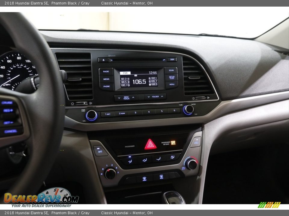 2018 Hyundai Elantra SE Phantom Black / Gray Photo #9