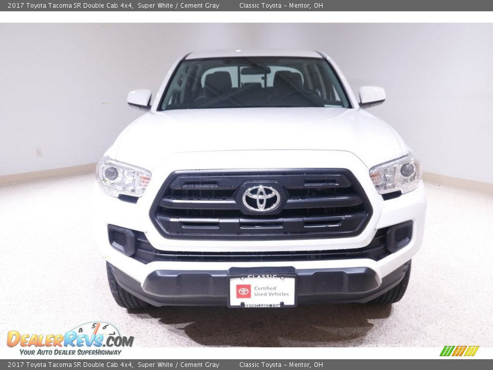 2017 Toyota Tacoma SR Double Cab 4x4 Super White / Cement Gray Photo #2