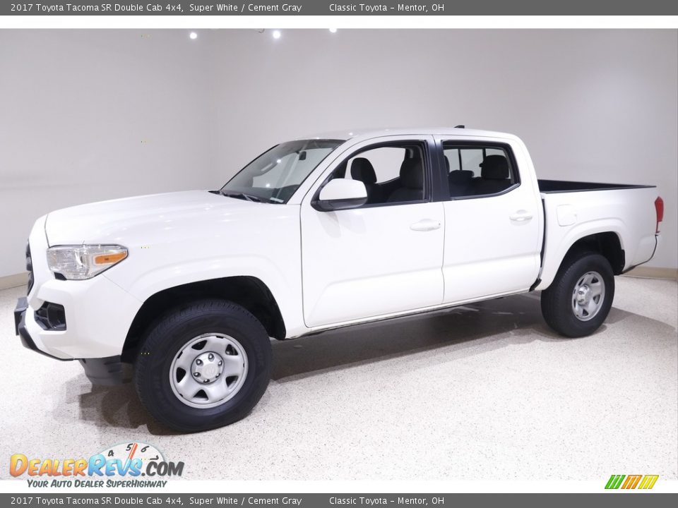 2017 Toyota Tacoma SR Double Cab 4x4 Super White / Cement Gray Photo #3
