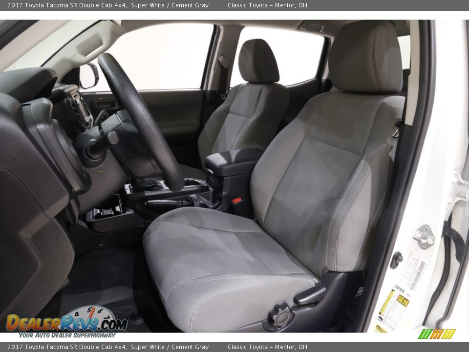 2017 Toyota Tacoma SR Double Cab 4x4 Super White / Cement Gray Photo #5