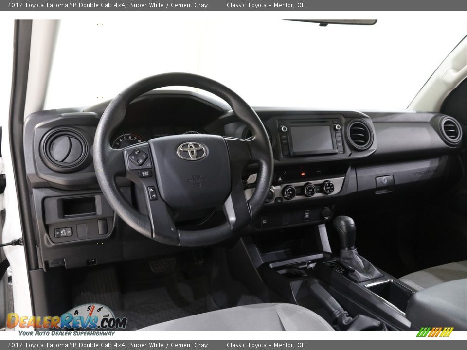 2017 Toyota Tacoma SR Double Cab 4x4 Super White / Cement Gray Photo #6