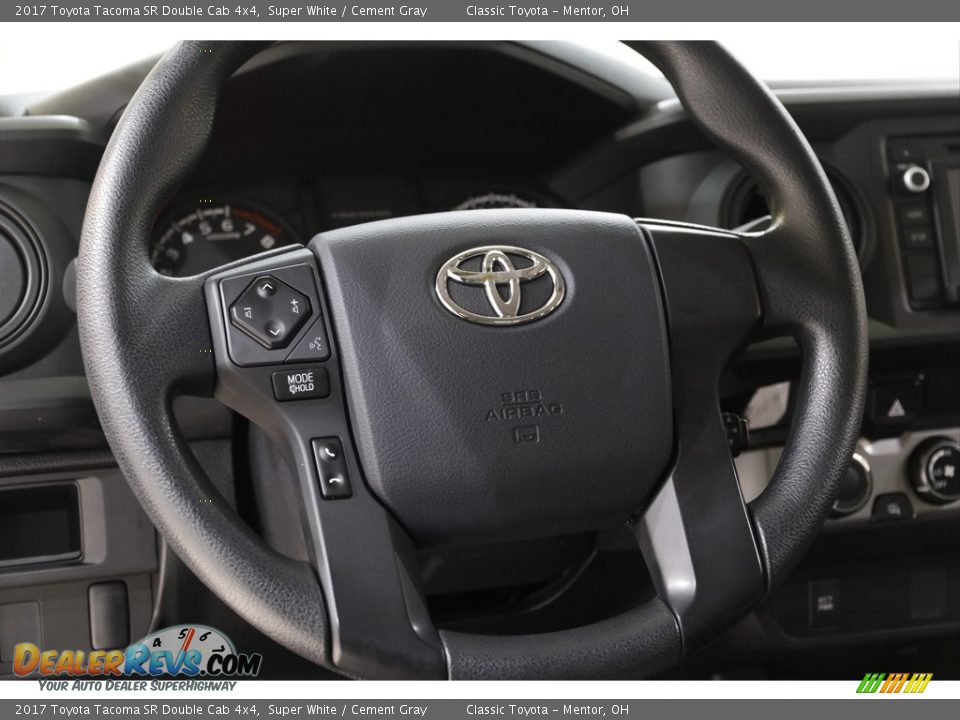 2017 Toyota Tacoma SR Double Cab 4x4 Super White / Cement Gray Photo #7