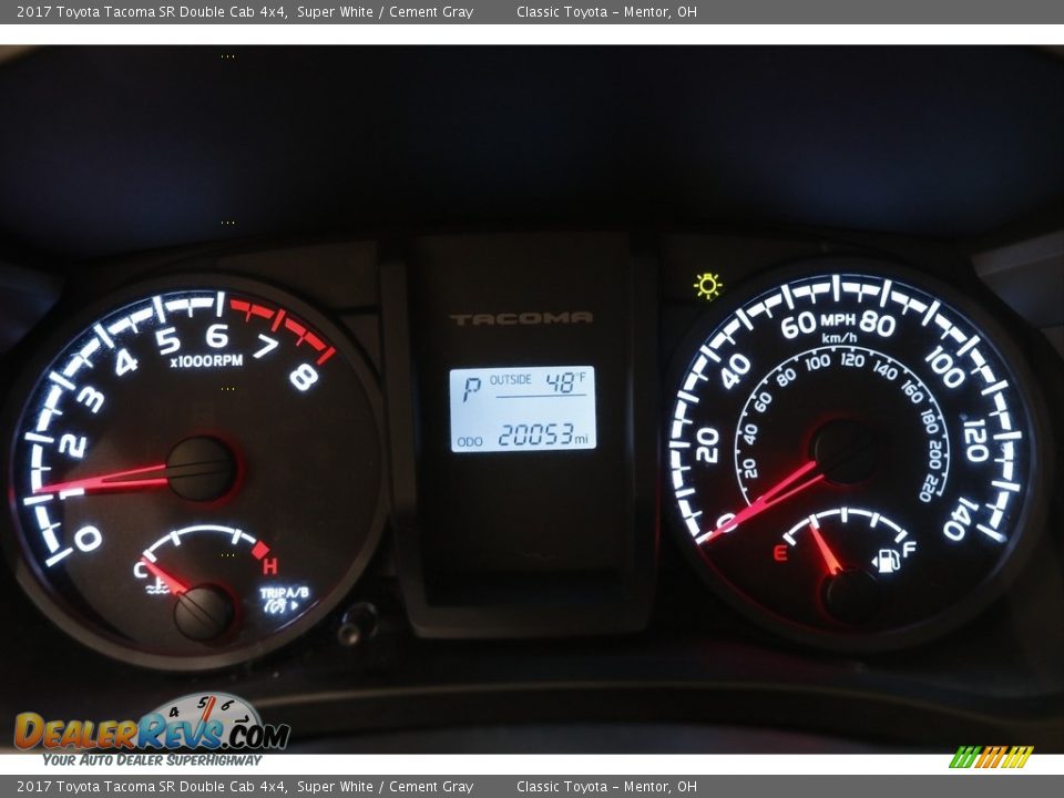 2017 Toyota Tacoma SR Double Cab 4x4 Super White / Cement Gray Photo #8