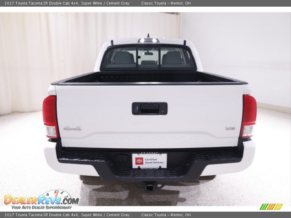 2017 Toyota Tacoma SR Double Cab 4x4 Super White / Cement Gray Photo #15