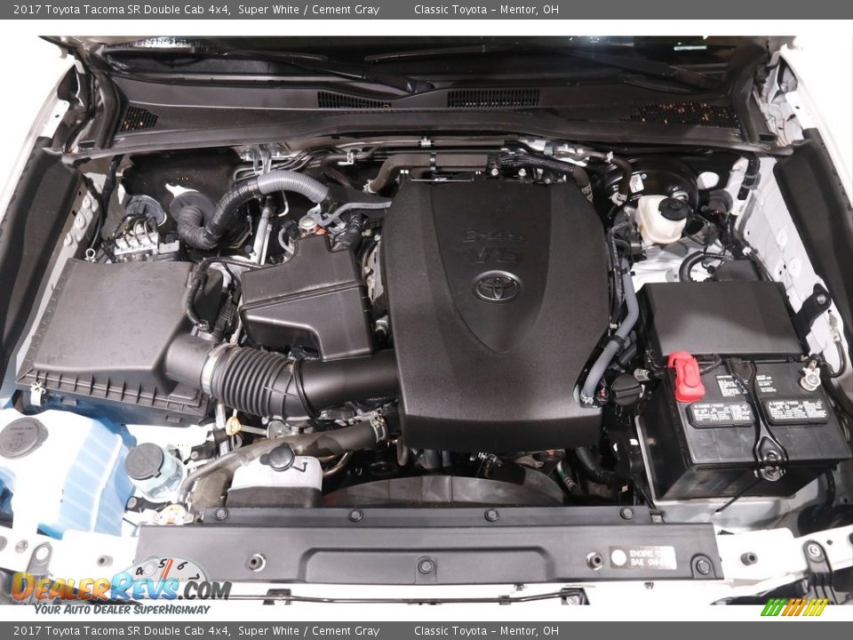 2017 Toyota Tacoma SR Double Cab 4x4 Super White / Cement Gray Photo #16