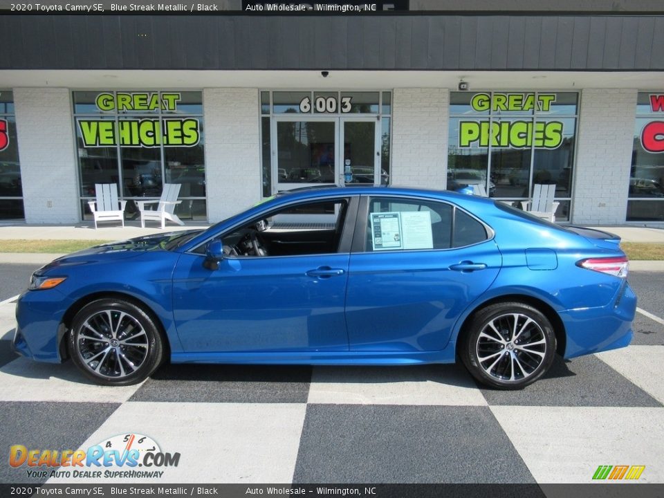2020 Toyota Camry SE Blue Streak Metallic / Black Photo #1