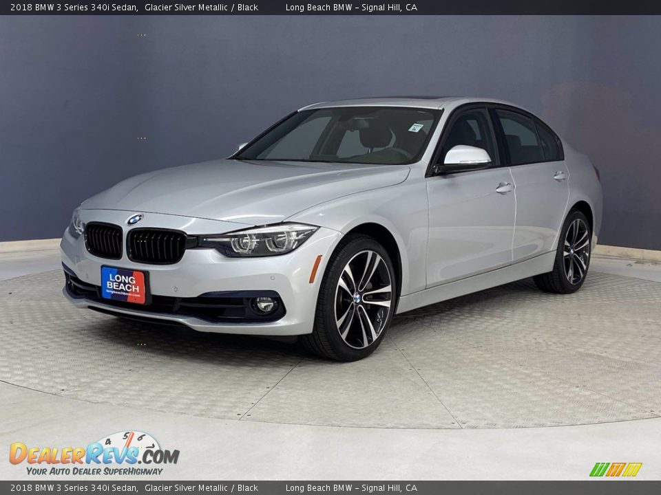 2018 BMW 3 Series 340i Sedan Glacier Silver Metallic / Black Photo #3