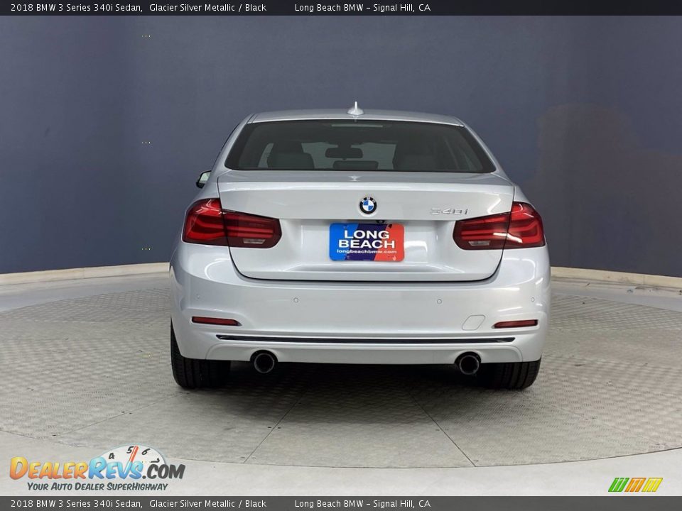 2018 BMW 3 Series 340i Sedan Glacier Silver Metallic / Black Photo #4