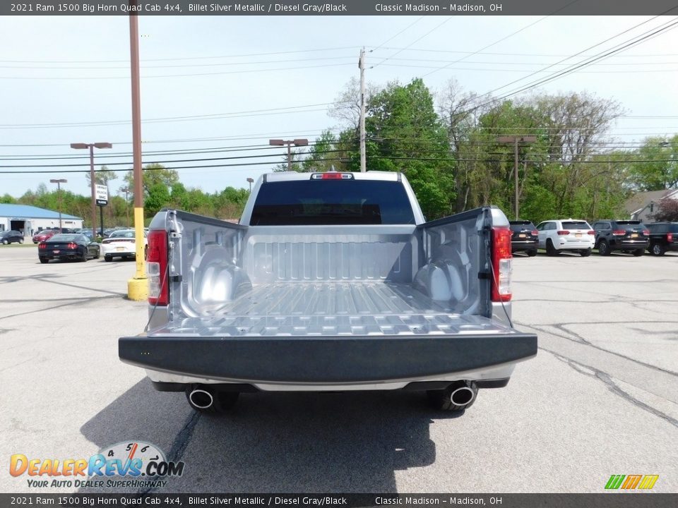 2021 Ram 1500 Big Horn Quad Cab 4x4 Billet Silver Metallic / Diesel Gray/Black Photo #5