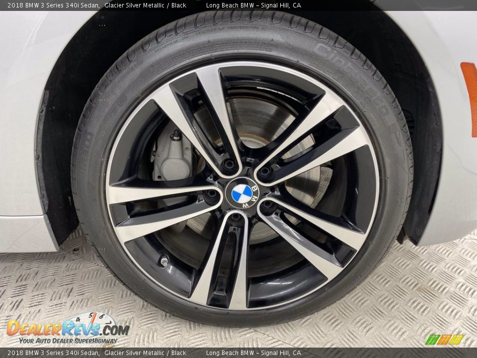 2018 BMW 3 Series 340i Sedan Glacier Silver Metallic / Black Photo #6