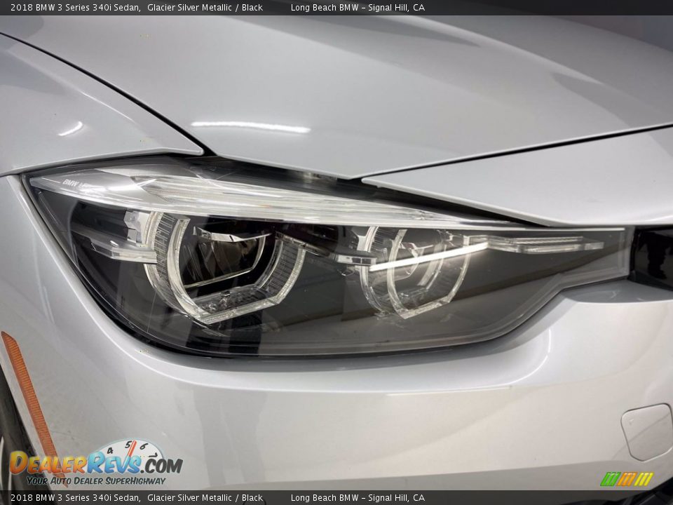 2018 BMW 3 Series 340i Sedan Glacier Silver Metallic / Black Photo #7