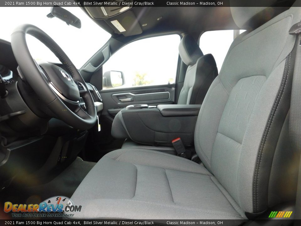 2021 Ram 1500 Big Horn Quad Cab 4x4 Billet Silver Metallic / Diesel Gray/Black Photo #10
