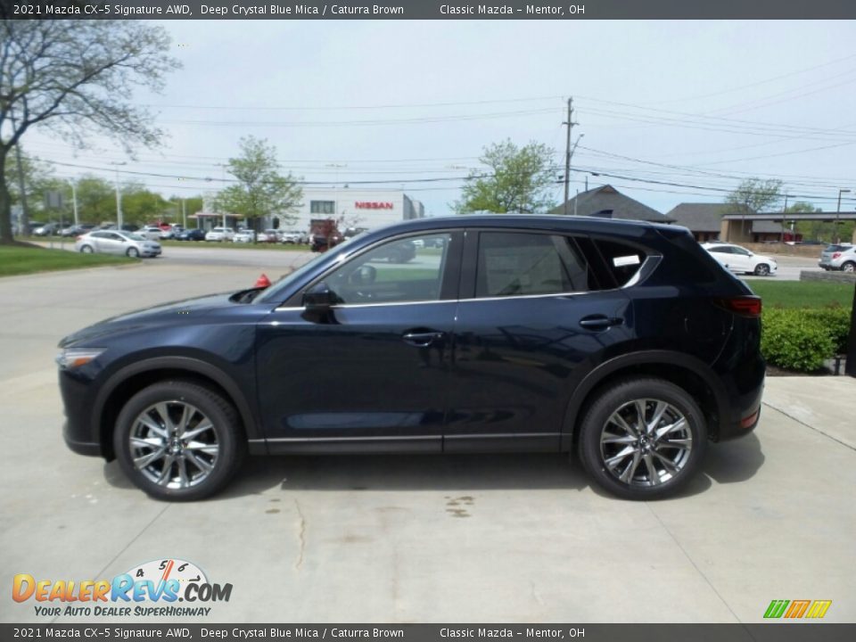 Deep Crystal Blue Mica 2021 Mazda CX-5 Signature AWD Photo #6