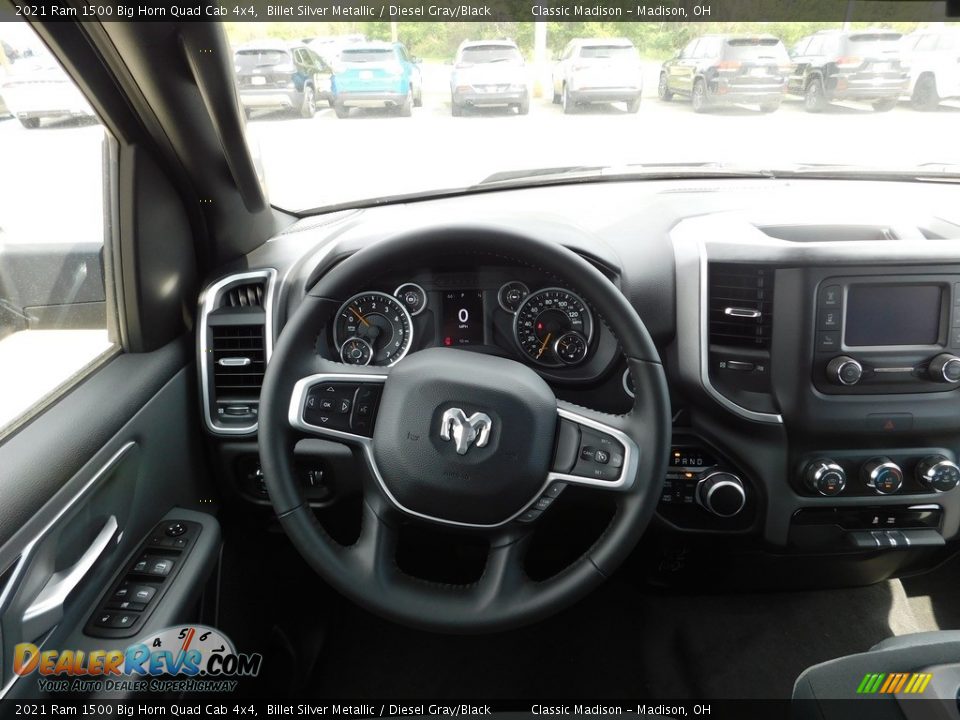 2021 Ram 1500 Big Horn Quad Cab 4x4 Billet Silver Metallic / Diesel Gray/Black Photo #14